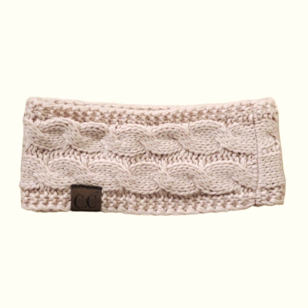 Charming Charlie Blush Pink Fuzz Lined Knit Headband‎ Ear Warmer